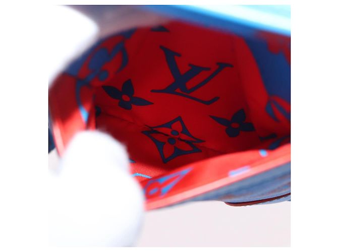 LOUIS VUITTON Borsa a Spalla Monogram Glow Danube Blu Rosso M14685 LV Auth 182313SM - vista 25