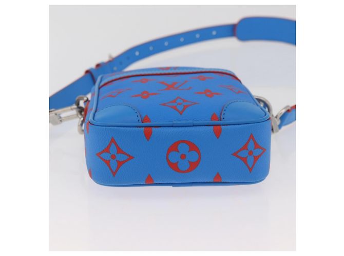 LOUIS VUITTON Borsa a Spalla Monogram Glow Danube Blu Rosso M14685 LV Auth 182313SM - vista 5