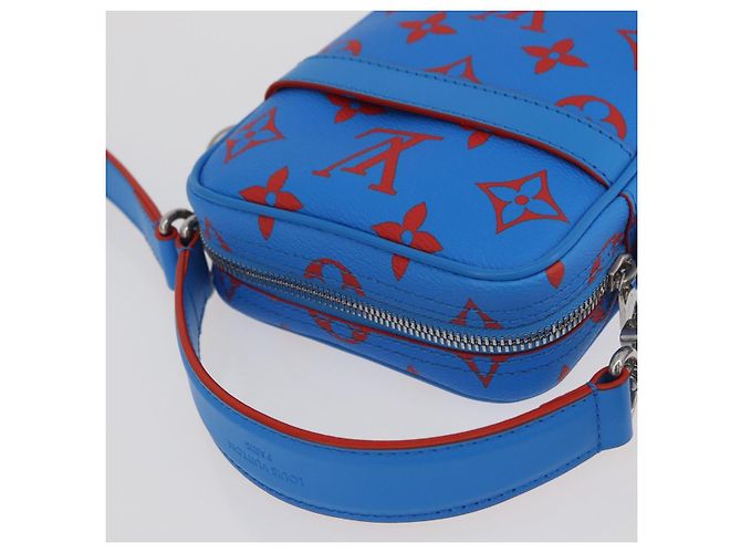 LOUIS VUITTON Borsa a Spalla Monogram Glow Danube Blu Rosso M14685 LV Auth 182313SM - vista 6