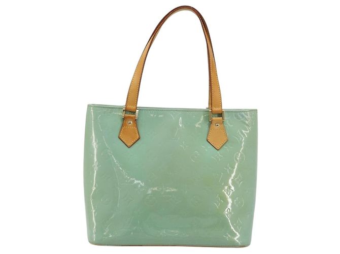 LOUIS VUITTON Borsa Monogram Vernis Houston Baby Blue M91005 LV Auth 184172 Blu chiaro - vista 13