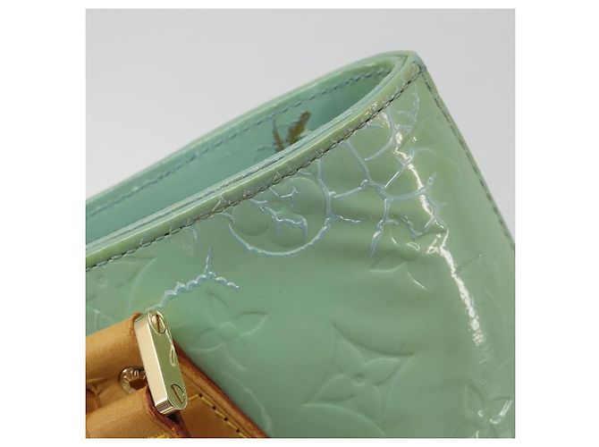 LOUIS VUITTON Borsa Monogram Vernis Houston Baby Blue M91005 LV Auth 184172 Blu chiaro - vista 19