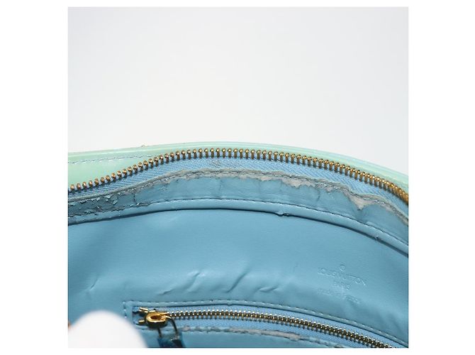 LOUIS VUITTON Borsa Monogram Vernis Houston Baby Blue M91005 LV Auth 184172 Blu chiaro - vista 21