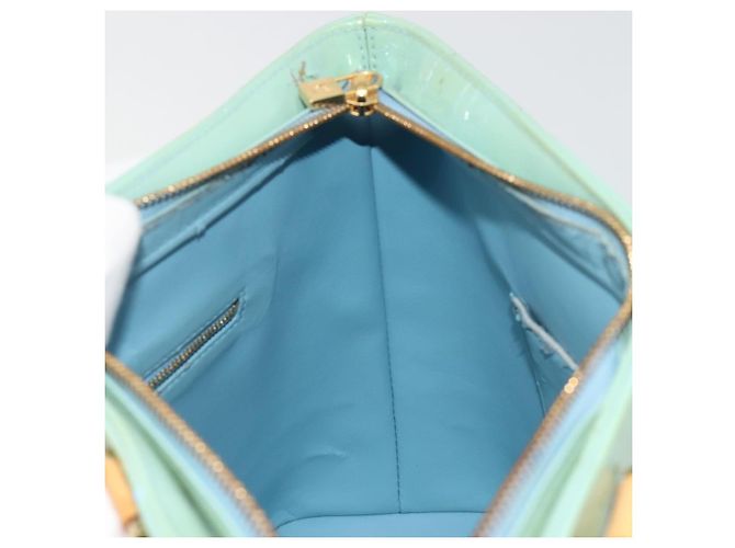 LOUIS VUITTON Borsa Monogram Vernis Houston Baby Blue M91005 LV Auth 184172 Blu chiaro - vista 23