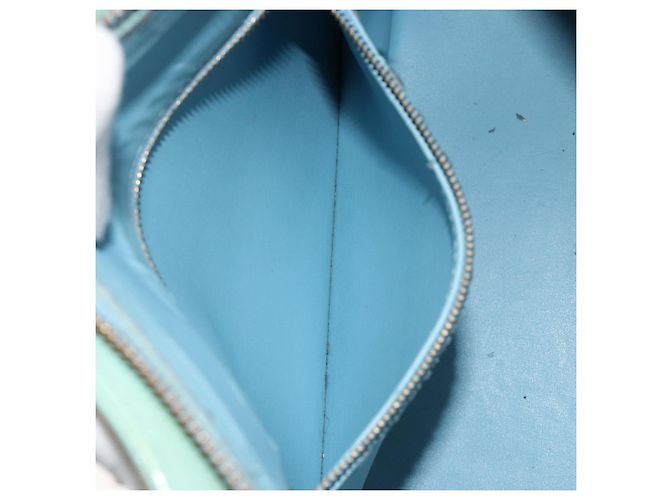 LOUIS VUITTON Borsa Monogram Vernis Houston Baby Blue M91005 LV Auth 184172 Blu chiaro - vista 26