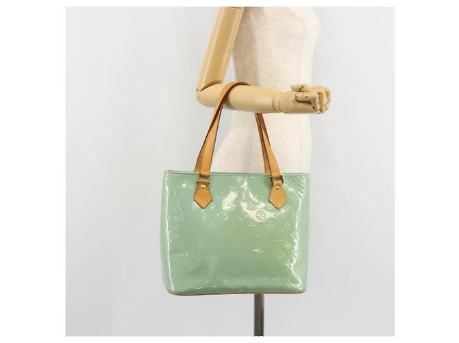 LOUIS VUITTON Borsa Monogram Vernis Houston Baby Blue M91005 LV Auth 184172 Blu chiaro - vista 28