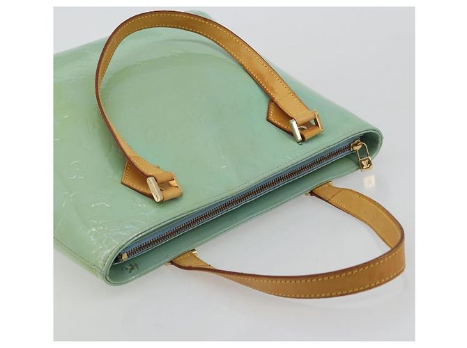 LOUIS VUITTON Borsa Monogram Vernis Houston Baby Blue M91005 LV Auth 184172 Blu chiaro - vista 7