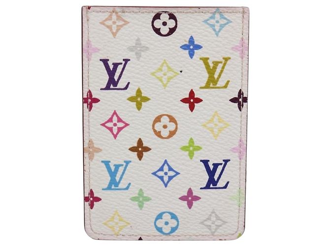 LOUIS VUITTON Monogram Multicolor Etui Specchio a Mano Bianco M92651 LV Auth 183796V - vista 2