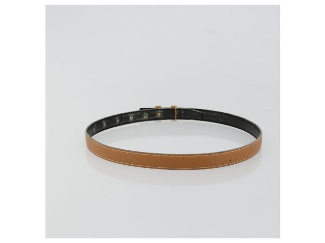 Hermès HERMES Constance Mini Belt Leather Beige Gold Auth 180888 D'oro - vista 2