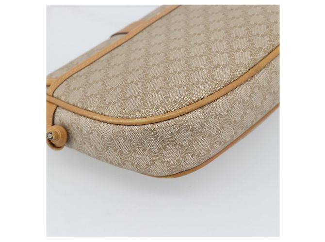 Céline Borsa a Spalla CELINE in Tela Macadam PVC Beige Oro Auth 183000A D'oro - vista 17