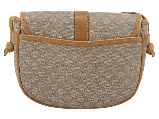 Céline Borsa a Spalla CELINE in Tela Macadam PVC Beige Oro Auth 183000A D'oro - vista 2