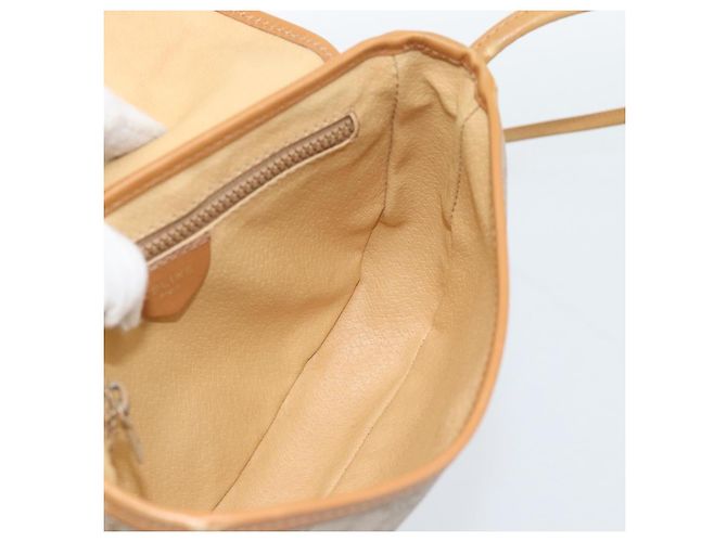 Céline Borsa a Spalla CELINE in Tela Macadam PVC Beige Oro Auth 183000A D'oro - vista 20