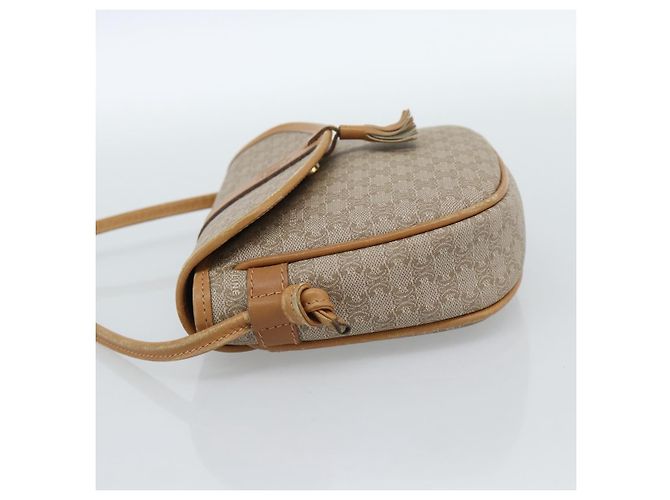Céline Borsa a Spalla CELINE in Tela Macadam PVC Beige Oro Auth 183000A D'oro - vista 3