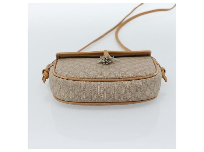 Céline Borsa a Spalla CELINE in Tela Macadam PVC Beige Oro Auth 183000A D'oro - vista 5