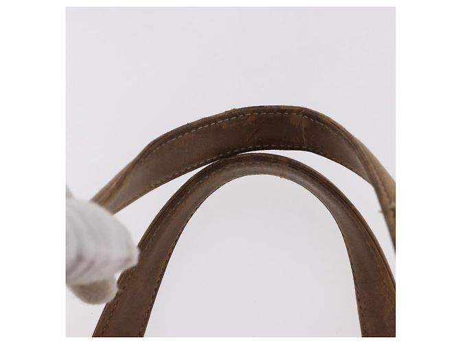 Bolsa CHANEL Choco Bar em pele de cordeiro marrom com CC prateado Autêntica 183856 Prata - vista 14