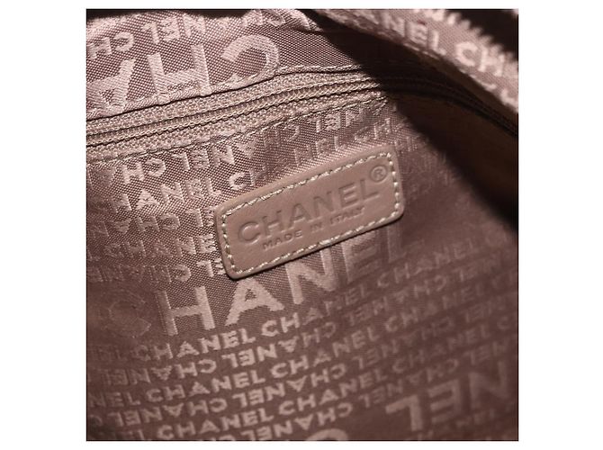 Bolsa CHANEL Choco Bar em pele de cordeiro marrom com CC prateado Autêntica 183856 Prata - vista 19