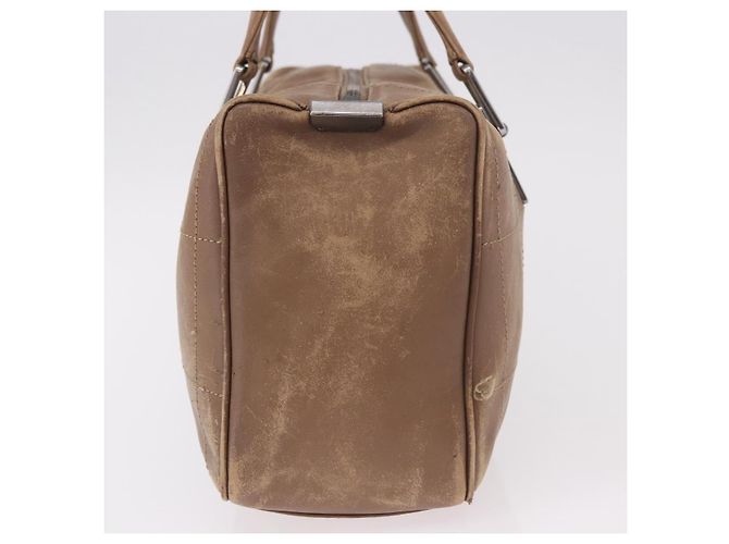 Bolsa CHANEL Choco Bar em pele de cordeiro marrom com CC prateado Autêntica 183856 Prata - vista 3