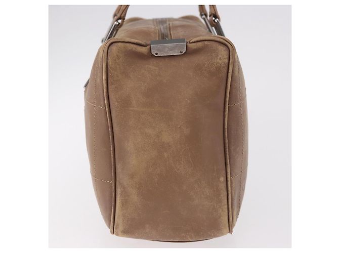 Bolsa CHANEL Choco Bar em pele de cordeiro marrom com CC prateado Autêntica 183856 Prata - vista 4