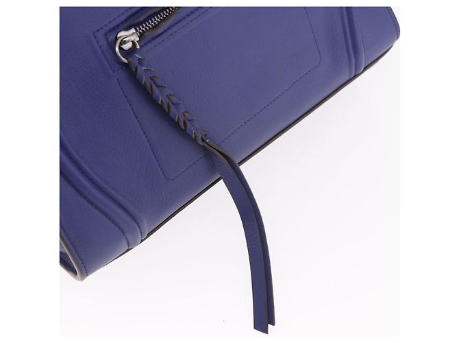 Céline Borsa CELINE Luggage Phantom in pelle blu argento autentica ep14638A - vista 10