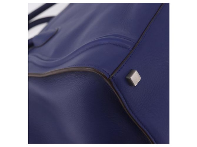 Céline Borsa CELINE Luggage Phantom in pelle blu argento autentica ep14638A - vista 15