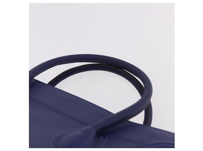 Céline Borsa CELINE Luggage Phantom in pelle blu argento autentica ep14638A - vista 8