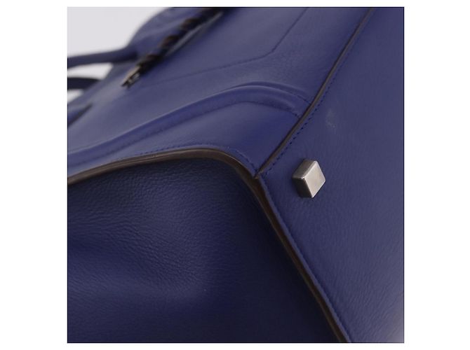 Céline Borsa CELINE Luggage Phantom in pelle blu argento autentica ep14638A - vista 9