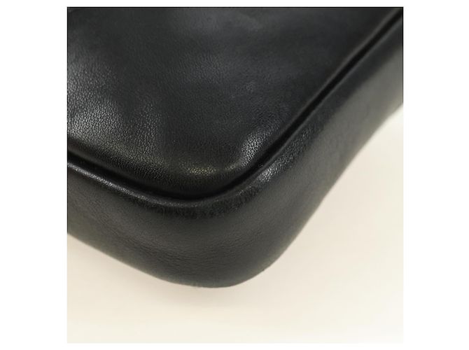 CHANEL Cambon Line Shoulder Bag Pelle Nera Argento CC Auth ka4610V Nero - vista 16
