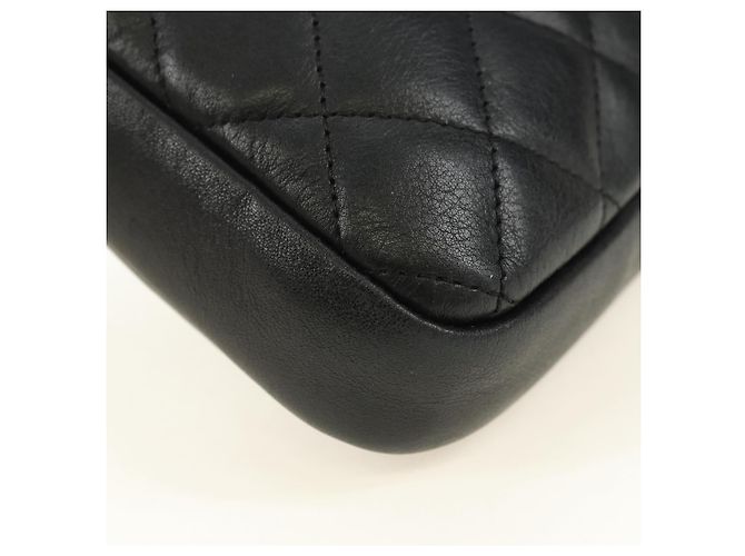 CHANEL Cambon Line Shoulder Bag Pelle Nera Argento CC Auth ka4610V Nero - vista 17