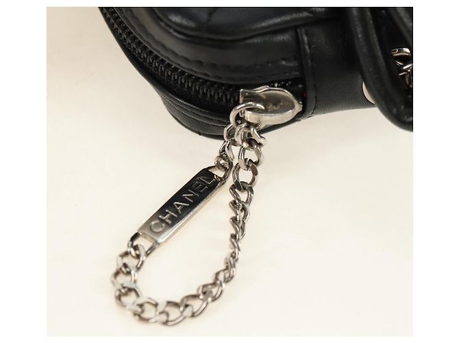 CHANEL Cambon Line Shoulder Bag Pelle Nera Argento CC Auth ka4610V Nero - vista 19