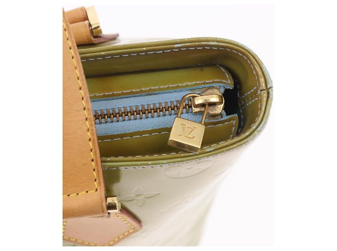 LOUIS VUITTON Borsa Monogram Vernis Houston Baby Blue M91005 LV Auth gh2092 Blu chiaro - vista 10