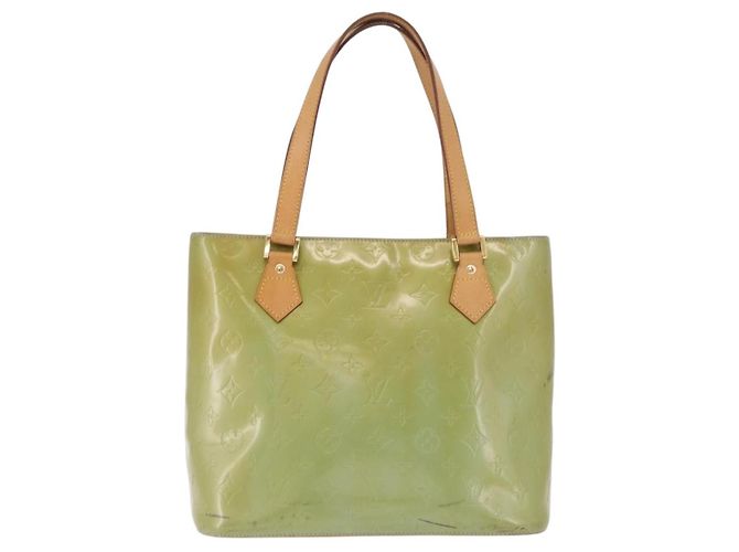 LOUIS VUITTON Borsa Monogram Vernis Houston Baby Blue M91005 LV Auth gh2092 Blu chiaro - vista 13