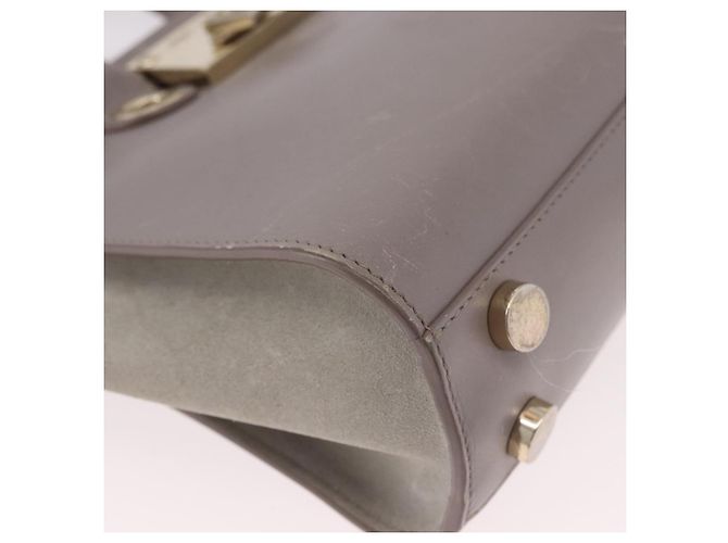 Borsa Jimmy Choo in pelle 2way Grigio Oro Auth bs35431 Marrone D'oro - vista 15