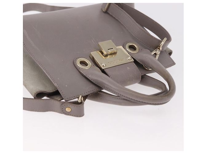 Borsa Jimmy Choo in pelle 2way Grigio Oro Auth bs35431 Marrone D'oro - vista 6