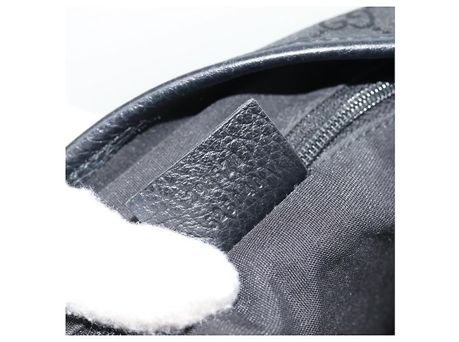 Sac cabas GUCCI GG Canvas Abbey Black Silver 293578 Auth 183995V Noir Argenté - vue 11