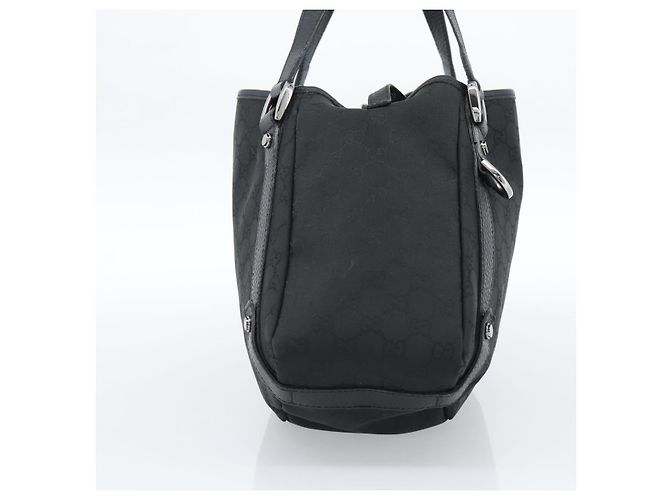 Sac cabas GUCCI GG Canvas Abbey Black Silver 293578 Auth 183995V Noir Argenté - vue 3