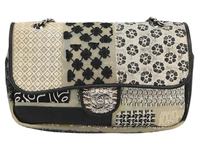 CHANEL Chain Shoulder Bag Vinyl Grau Silber CC Authentisch 182631SAV Braun - Ansicht 13