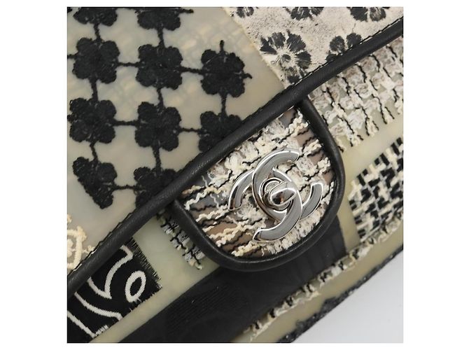 CHANEL Chain Shoulder Bag Vinyl Grau Silber CC Authentisch 182631SAV Braun - Ansicht 18