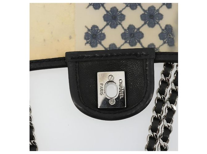 CHANEL Chain Shoulder Bag Vinyl Grau Silber CC Authentisch 182631SAV Braun - Ansicht 19