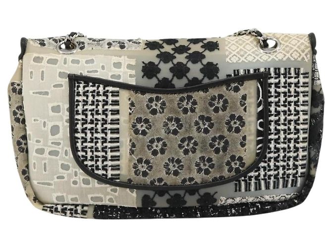 CHANEL Chain Shoulder Bag Vinyl Grau Silber CC Authentisch 182631SAV Braun - Ansicht 2