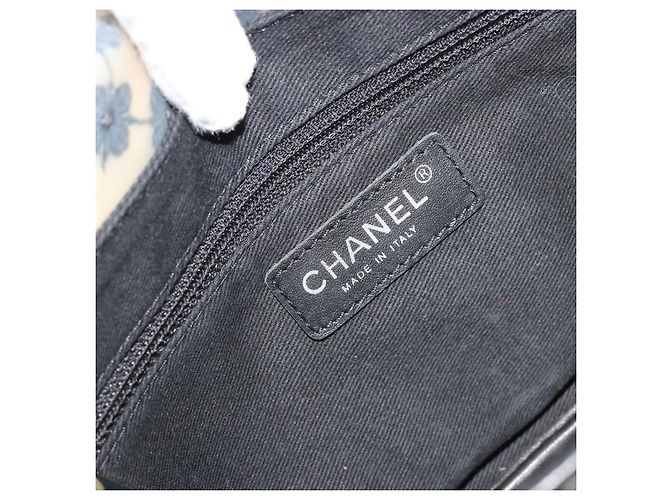 CHANEL Chain Shoulder Bag Vinyl Grau Silber CC Authentisch 182631SAV Braun - Ansicht 20