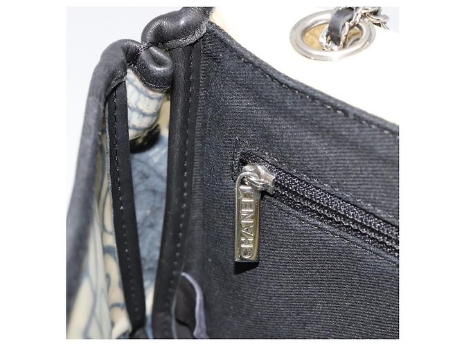 CHANEL Chain Shoulder Bag Vinyl Grau Silber CC Authentisch 182631SAV Braun - Ansicht 23