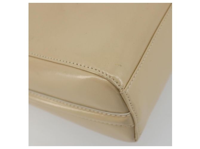 GUCCI Schultertasche Lackleder Beige Silber Auth 182087 - Ansicht 16