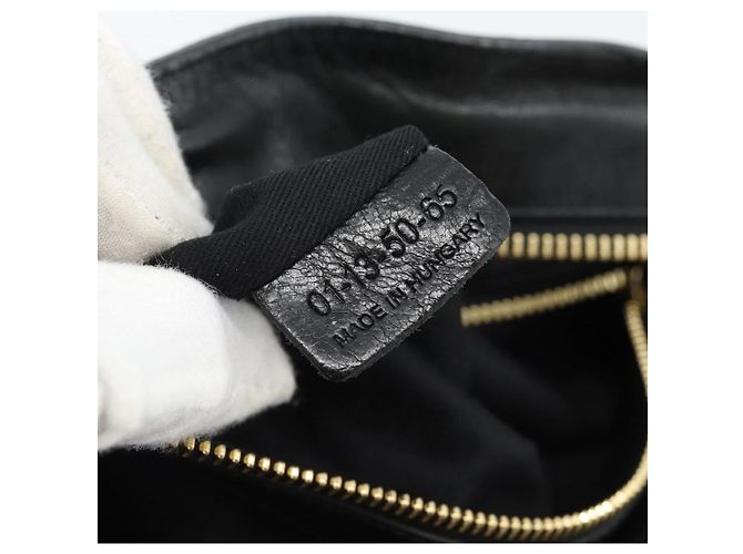 Chloé Borsa Chloe Etel in pelle nera e oro Auth 183634 Nero D'oro - vista 11
