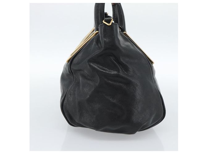 Chloé Borsa Chloe Etel in pelle nera e oro Auth 183634 Nero D'oro - vista 3
