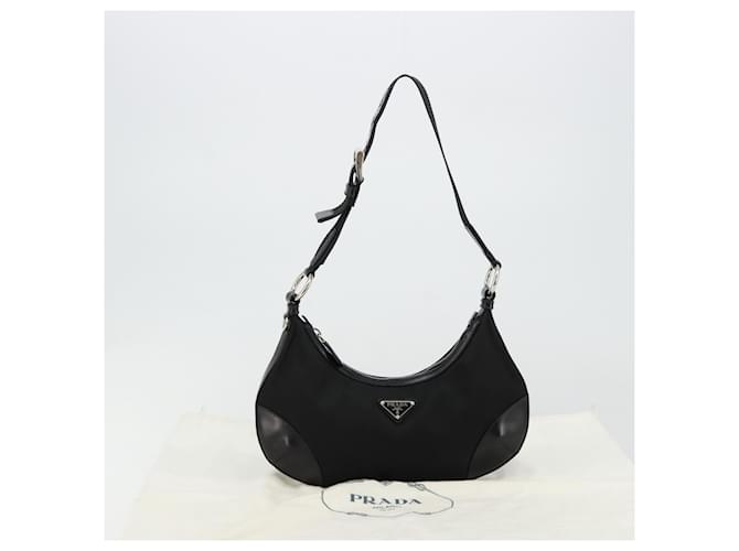 Borsa a tracolla PRADA Nylon Nero Argento Auth yk20451SAM - vista 12