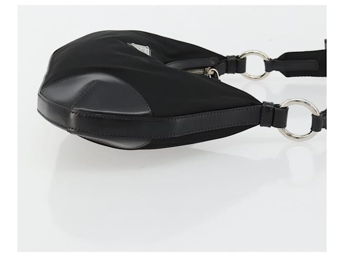 Borsa a tracolla PRADA Nylon Nero Argento Auth yk20451SAM - vista 3