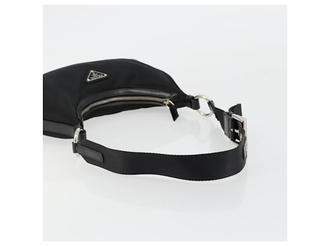 Borsa a tracolla PRADA Nylon Nero Argento Auth yk20451SAM - vista 7