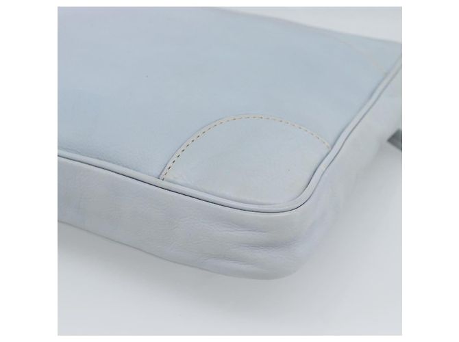 Borsa a tracolla PRADA in pelle azzurro chiaro argento Auth 183673A Blu chiaro - vista 16