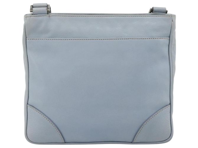 Borsa a tracolla PRADA in pelle azzurro chiaro argento Auth 183673A Blu chiaro - vista 2