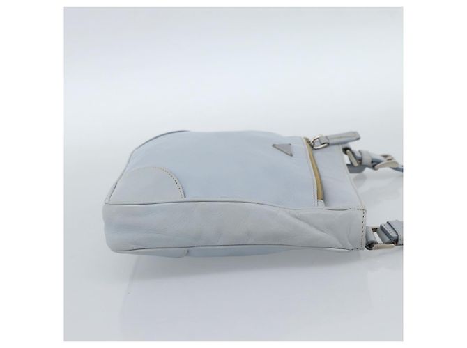 Borsa a tracolla PRADA in pelle azzurro chiaro argento Auth 183673A Blu chiaro - vista 4