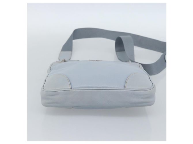 Borsa a tracolla PRADA in pelle azzurro chiaro argento Auth 183673A Blu chiaro - vista 5